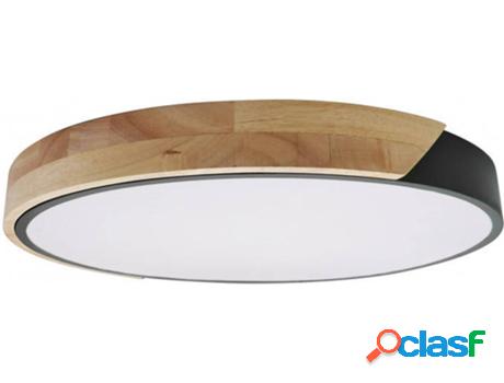 Lámpara LED LEDKIA Circular (Negro - LED Integrado - 36 W)
