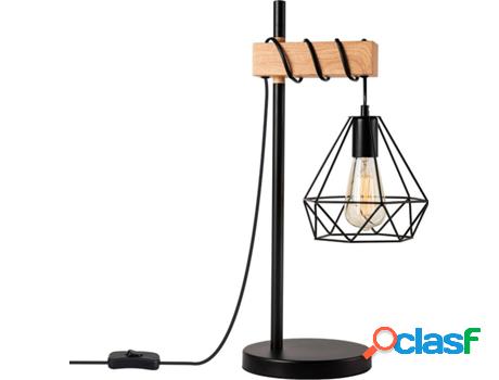 Lámpara de Mesa LEDKIA Sardo (Negro - E27 - 40 W)