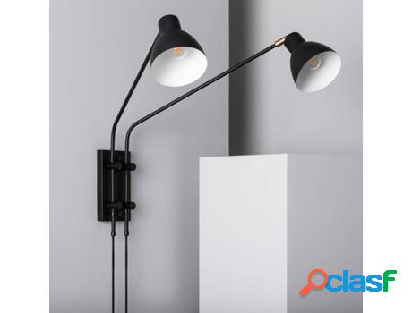 Lámpara de Pared LEDKIA Doble (Negro - E14 - 2x40 W)
