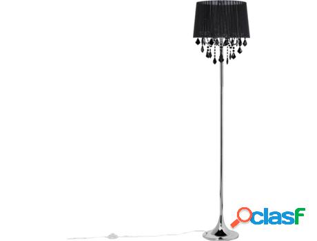 Lámpara de Pie BELIANI Evans (Negro - Metal -40x40x165 cm)