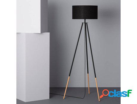 Lámpara de Pie LEDKIA Katharthu (Negro - E27 - 40 W)