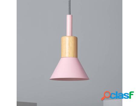Lámpara de Suspensión LEDKIA Demarga (Rosa - E27 - 60 W)