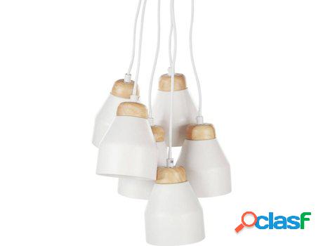Lámpara de Techo Cestos (Blanco - Madera -12x12x68 cm)