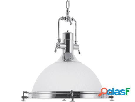 Lámpara de Techo Ebron (Blanco - Cristal -38x38x114 cm)