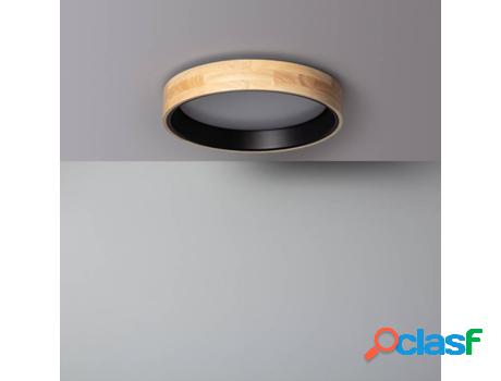 Lámpara de Techo LEDKIA Circular (Negro - LED Integrado -