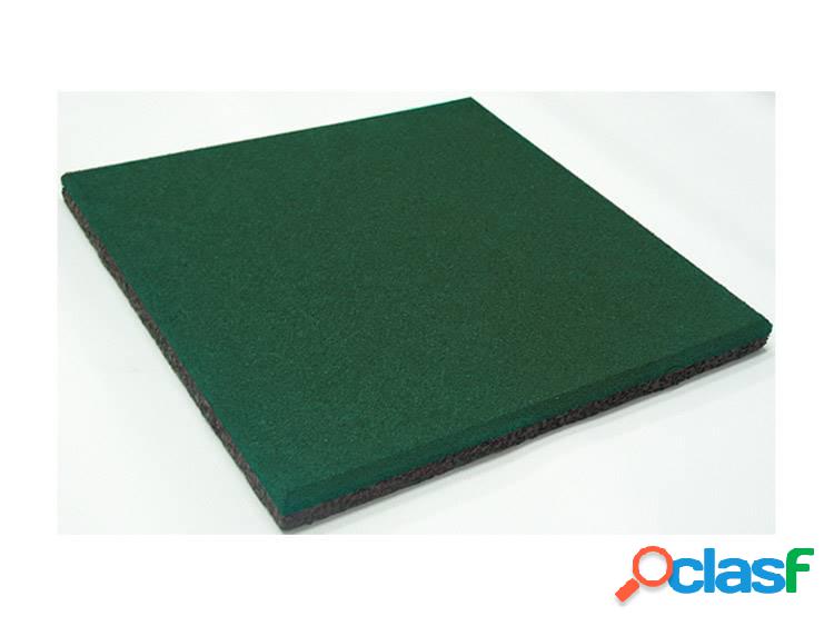 Loseta caucho granulado 50x50x2cm. verde