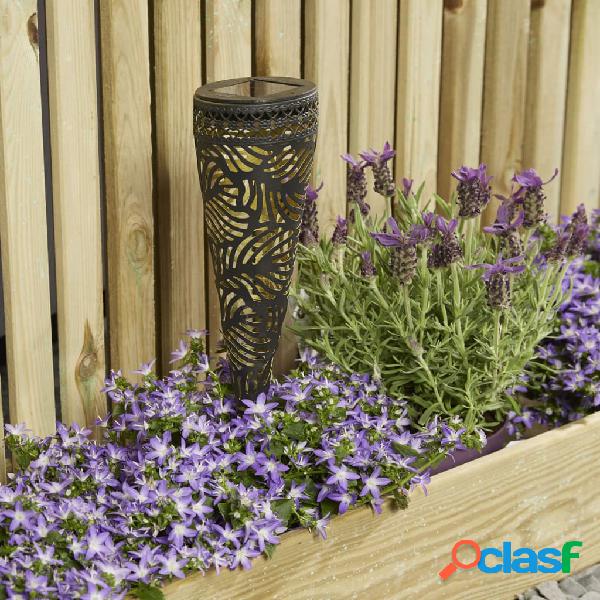 Luxform Antorcha LED solar de jardín Jersey 2 unidades