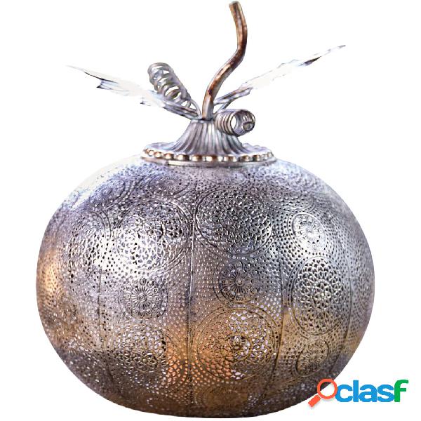 Luxform Lámpara de jardín LED a pilas Pumpkin plateado