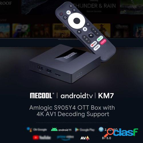 MECOOL KM7 Android 11 ATV Smart TV Box Amlogic S905Y4 UHD 4K