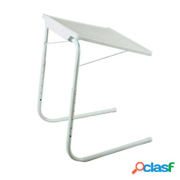 MESA LIVING Bandeja de TV ajustable Tavolino blanca