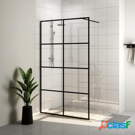 Mampara ducha accesible vidrio ESG transparente negro