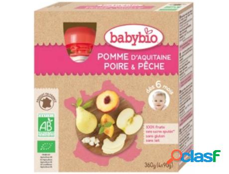 Manzana Pera Melocotón Orgánico BABYBIO (4 Unidades de