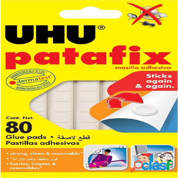 Masilla Adhesiva Reutilizable Precortada 80 Pz Patafix Uhu