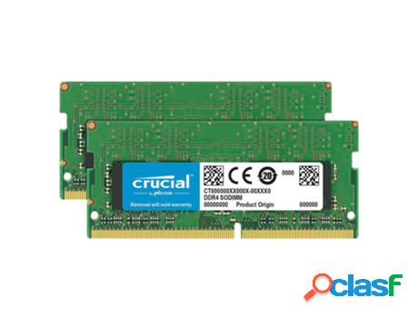 Memoria RAM DDR4 CRUCIAL (2 x 8 GB - 3200 MHz - Verde)