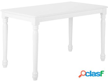 Mesa de Comedor Cary (Blanco - MDF -120x75x75 cm)