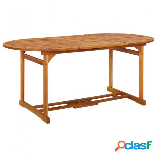 Mesa de comedor jardín 180x90x75 cm madera maciza de acacia