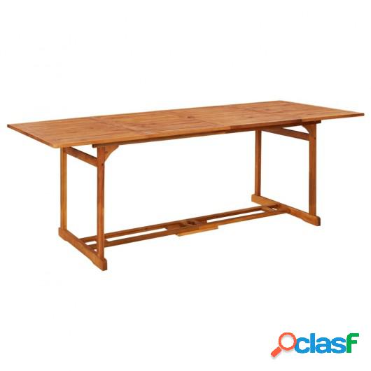 Mesa de comedor jardín 220x90x75 cm madera maciza de acacia