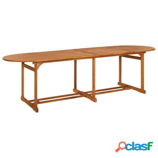 Mesa de comedor jardín 280x90x75 cm madera maciza de acacia