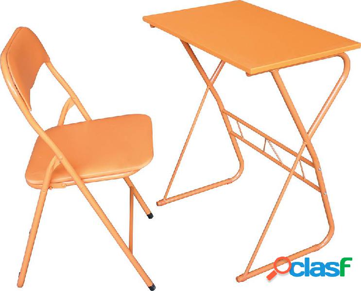 Mesa y silla escolar naranja