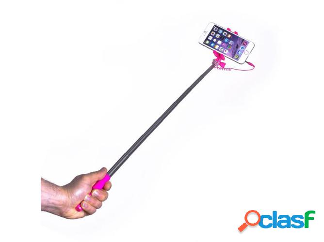 Mini Selfie Stick CELLY con Cables Rosa