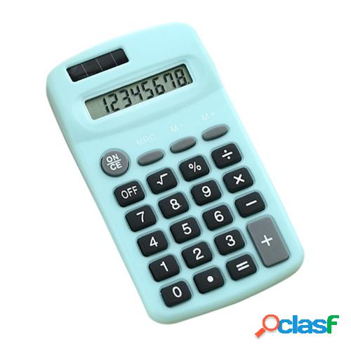 Mini calculadora linda Pantalla de 8 dígitos Solar y