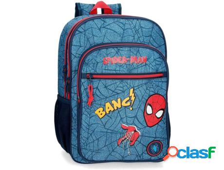 Mochila Escolar MARVEL Spiderman Denim Rojo (31x42x13 cm)