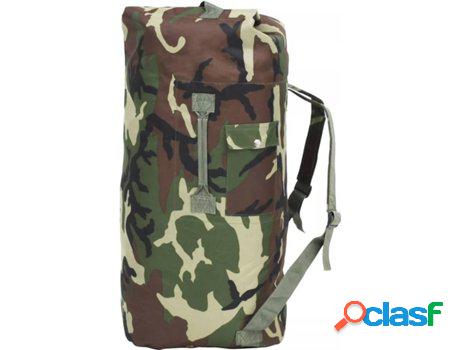 Mochila VIDAXL Bolso de lona estilo militar (85 L -Verde -