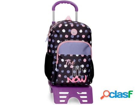 Mochila con Ruedas ROLL ROAD The Time Is Now Negro (30x40x13