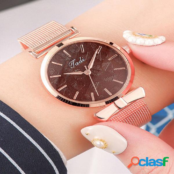 Moda Elegante Mujer Relojes Aleación de oro rosa Ajustable