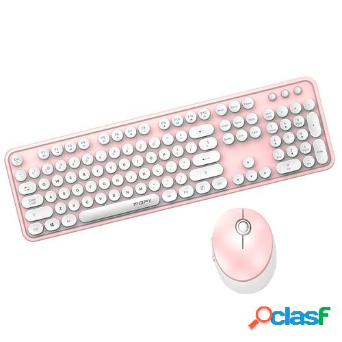 Mofii Sweet Keyboard Mouse Combo Pure Color 2.4G Teclado