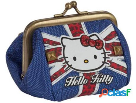 Monedero HELLO KITTY (Azul - Cuero Sintético - 7,5x10x7 cm)