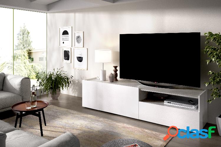 Mueble Bajo TV Kloe Blanco Cemento 46x200x42cm