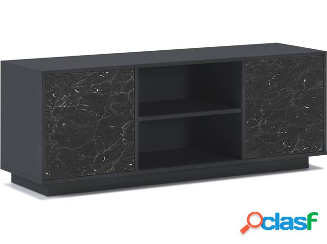 Mueble de TV SKRAUT HOME Marmol (137x40x51cm - Melamina -