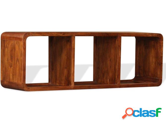 Mueble de TV VIDAXL (120x30x40cm - Madera Maciza - Marrón)