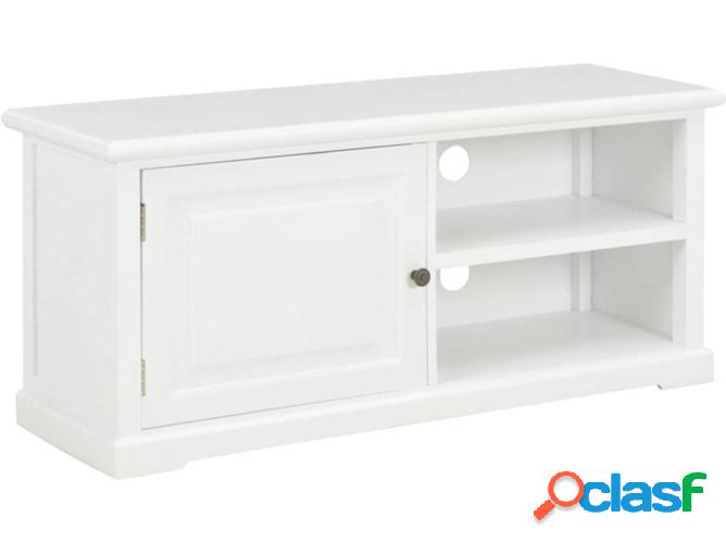 Mueble de TV VIDAXL (90x30x40cm - MDF - Blanco)