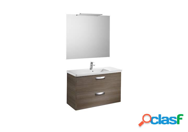 Mueble de baño Roca con lavabo, espejo y aplique Delight