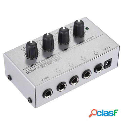 Muslady HA400 Ultra-compacto 4 canales mini audio estéreo