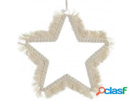 Navidad HOGAR Y MÁS Colgante Estrella Macramé Led (acero)