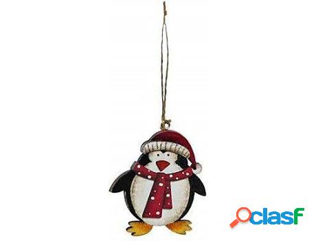 Navidad HOGAR Y MÁS Colgante Navideña Pingui (25x 19x 36cm