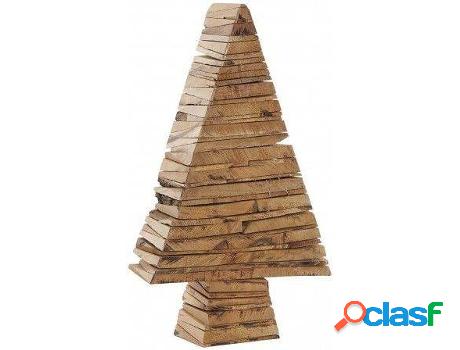 Navidad HOGAR Y MÁS Árbol De Madera Natural Navideña