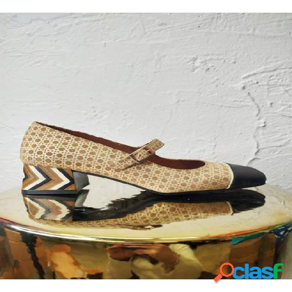 Nemonic Zapato Tacón Geométrico