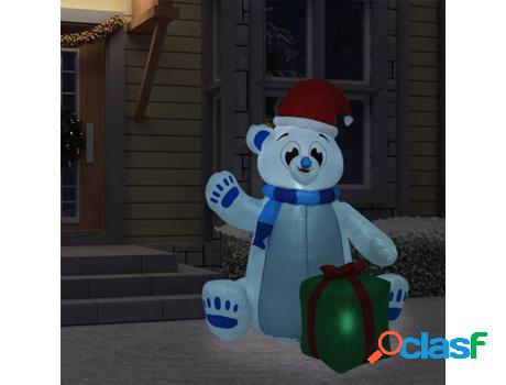Oso Polar de Navidad VIDAXL Inflable con luces LED