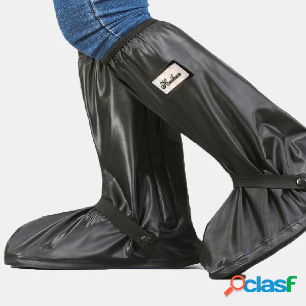PVC Mujer Hombre Zapatos de lluvia Cubierta con cremallera
