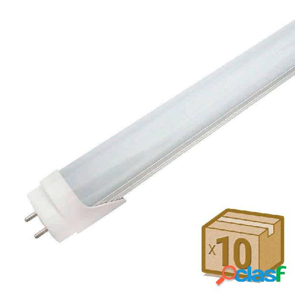 Pack 10 tubos led t8 smd2835 epistar - aluminio - 18w -
