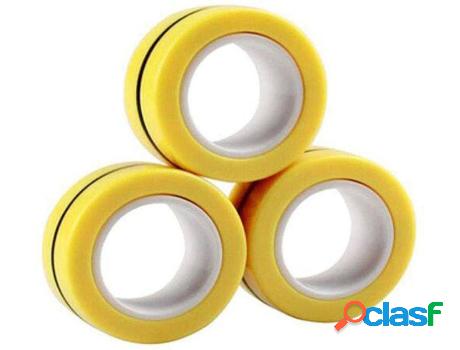 Pack 3 anillos magnéticos INF Fidget Toys amarillo