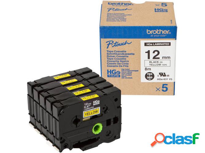 Pack cinta de etiquetas BROTHER HGE631V5