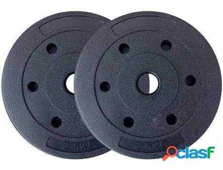 Pack de 2 Discos FITNESS TECH de Cemento 2.5KG - Negro