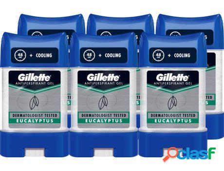 Pack de 6 Antitranspirantes GILLETTE Stick Hydra Gel