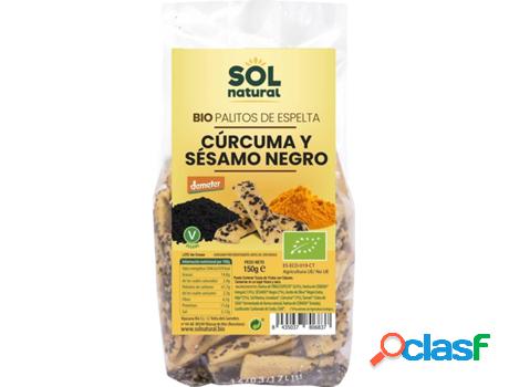 Palitos de Espelta con Cúrcuma y Sésamo Negro Bio SOL