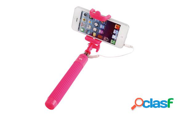 Palo Selfie Mini Extensible rosa con sistema automático de